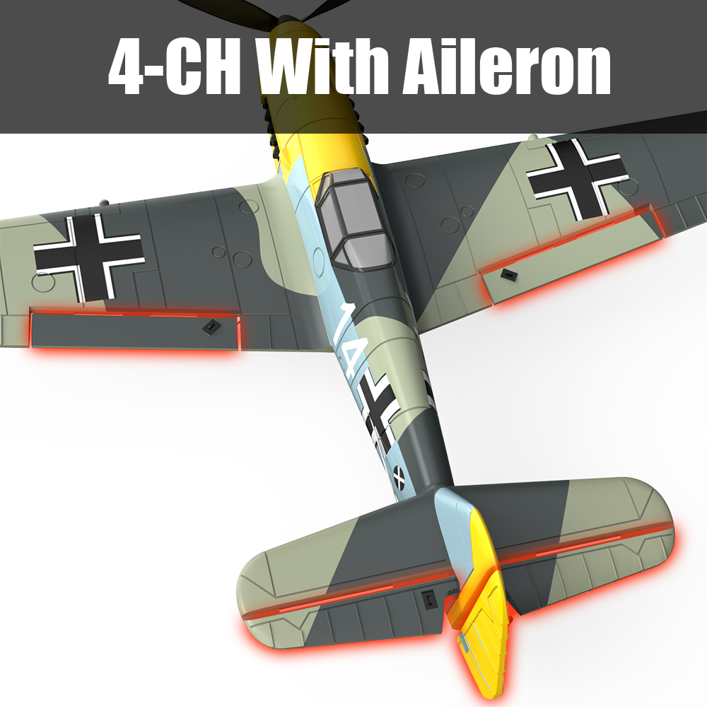 EachineBF109V224GHz4CH400mmWingspan6-AxisOne-KeyU-TurnAerobaticXpilotStabilizationSystemEPPMiniRCAir-1884477-8