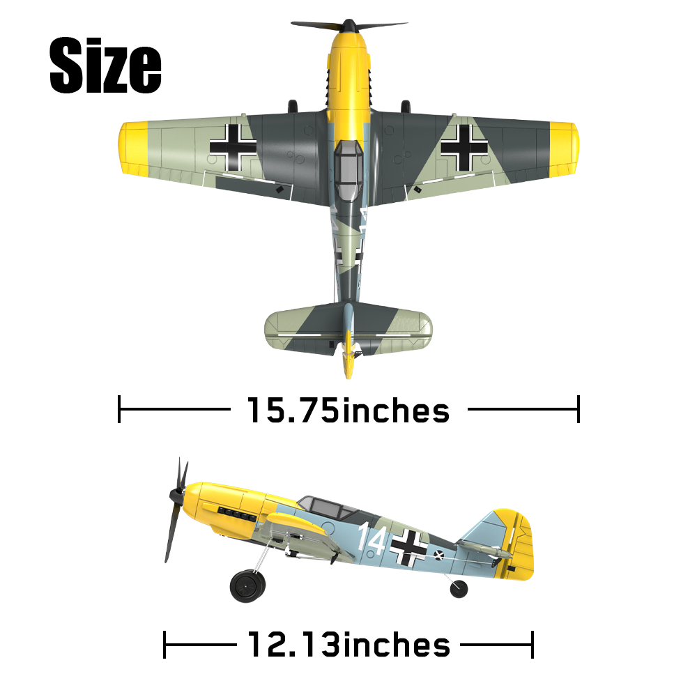 EachineBF109V224GHz4CH400mmWingspan6-AxisOne-KeyU-TurnAerobaticXpilotStabilizationSystemEPPMiniRCAir-1884477-10