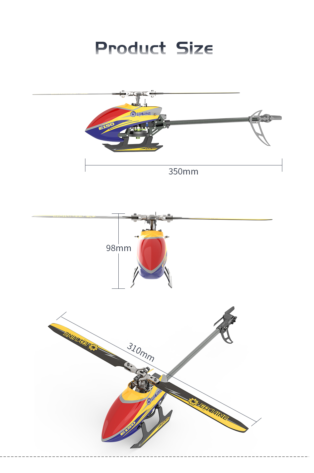 EachineE15024G6CH6-AxisGyro3D6GDualBrushlessDirectDriveMotorFlybarlessRCHelicopterRTF-1975260-17