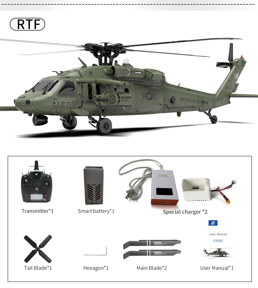 EachineE200SUH-6024G6CH6-AxisGyroDualBrushlessMotor147ScaleFlybarlessRCHelicopterBNFRTF-2014606-15