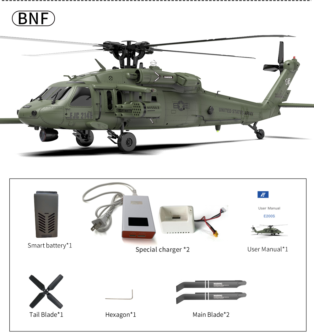 EachineE200SUH-6024G6CH6-AxisGyroDualBrushlessMotor147ScaleFlybarlessRCHelicopterBNFRTF-2014606-16