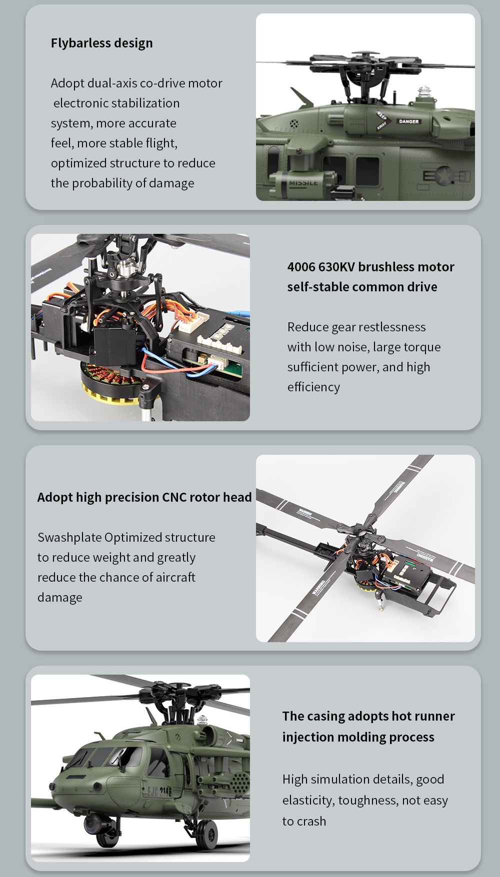 EachineE200SUH-6024G6CH6-AxisGyroDualBrushlessMotor147ScaleFlybarlessRCHelicopterBNFRTF-2014606-5