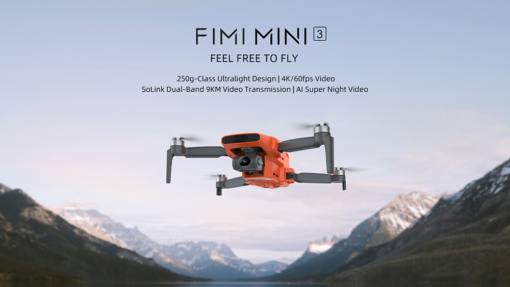 FIMIX8MINI3SoLink9KMFPVSuperNightVideoModeWith4K60fps12CMOSCamera3-axisMechanicalGimbal32minsFlightT-2011647-1