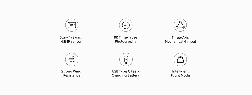 FIMIX8MINI3SoLink9KMFPVSuperNightVideoModeWith4K60fps12CMOSCamera3-axisMechanicalGimbal32minsFlightT-2011647-2