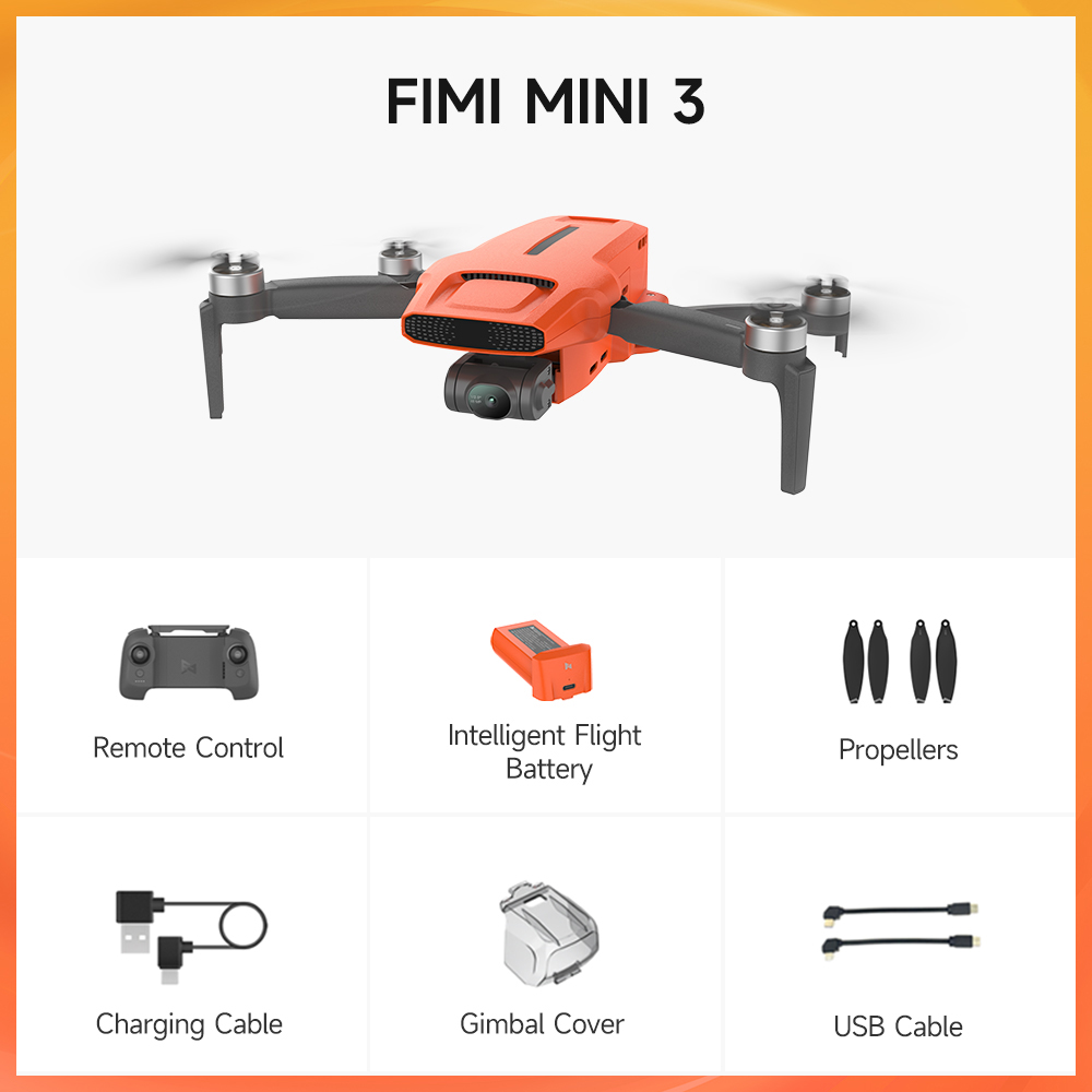 FIMIX8MINI3SoLink9KMFPVSuperNightVideoModeWith4K60fps12CMOSCamera3-axisMechanicalGimbal32minsFlightT-2011647-30