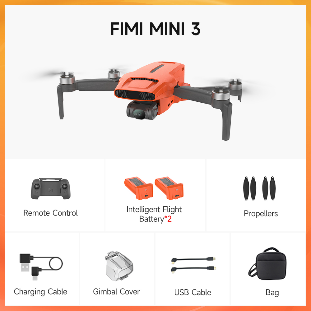 FIMIX8MINI3SoLink9KMFPVSuperNightVideoModeWith4K60fps12CMOSCamera3-axisMechanicalGimbal32minsFlightT-2011647-31