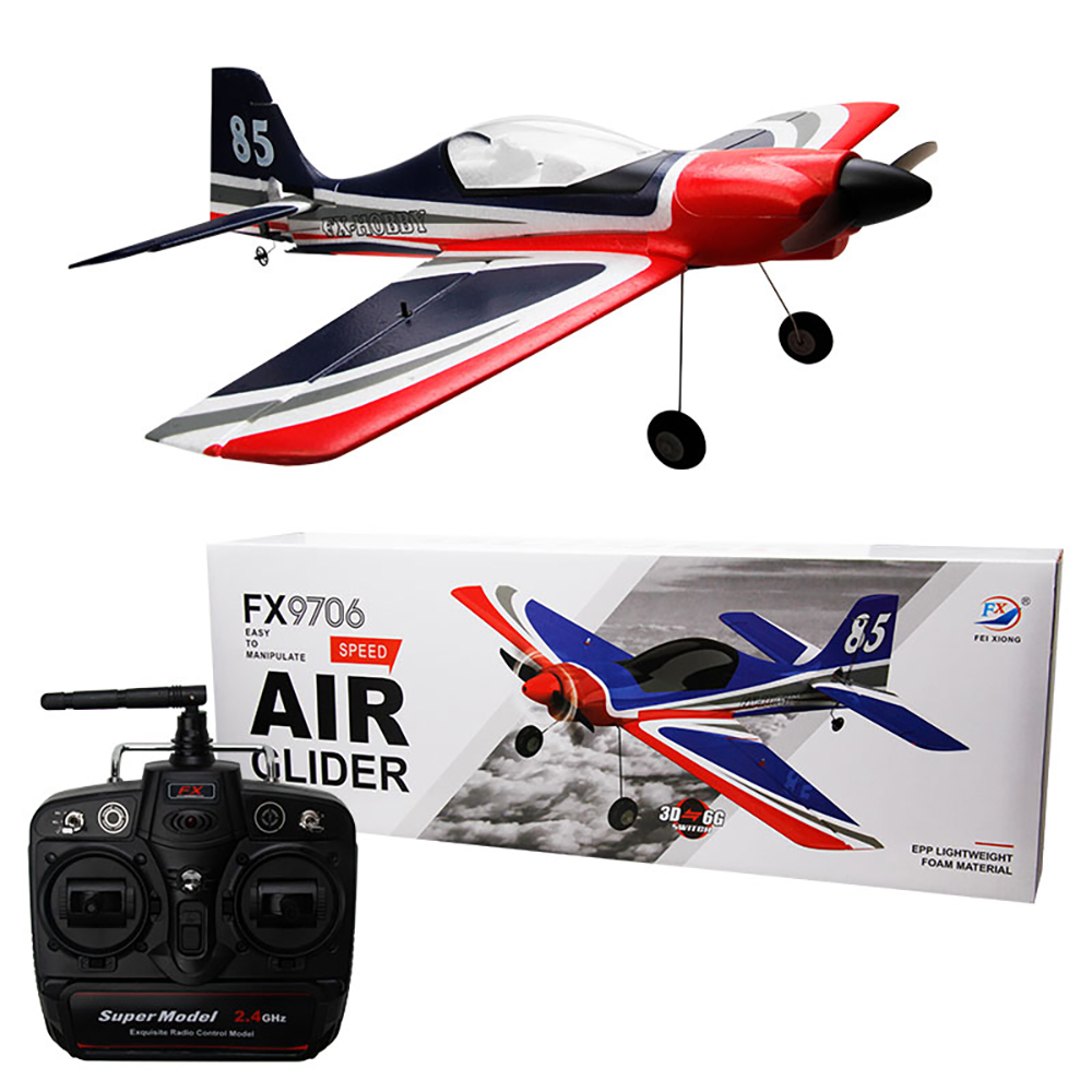 FlybearFX9706550mmWingspan24GHz4CHBuilt-inGyro3D6GSwitchableEPPRCAirplaneGliderBNFRTFCompatibleDSMSB-2001872-16