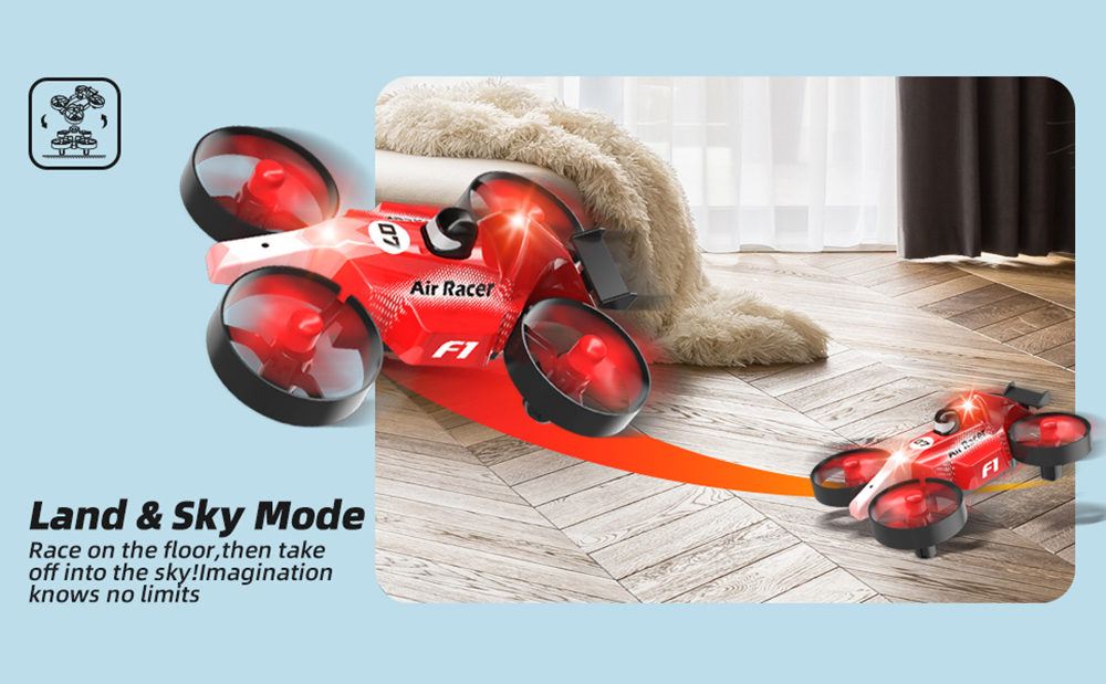 FunskyLM072-In-1LandAirFlyingCarAltitudeHoldHeadlessModeThrowtoGoLEDKidsGifts24GRCToysDroneQuadcopte-1999957-4