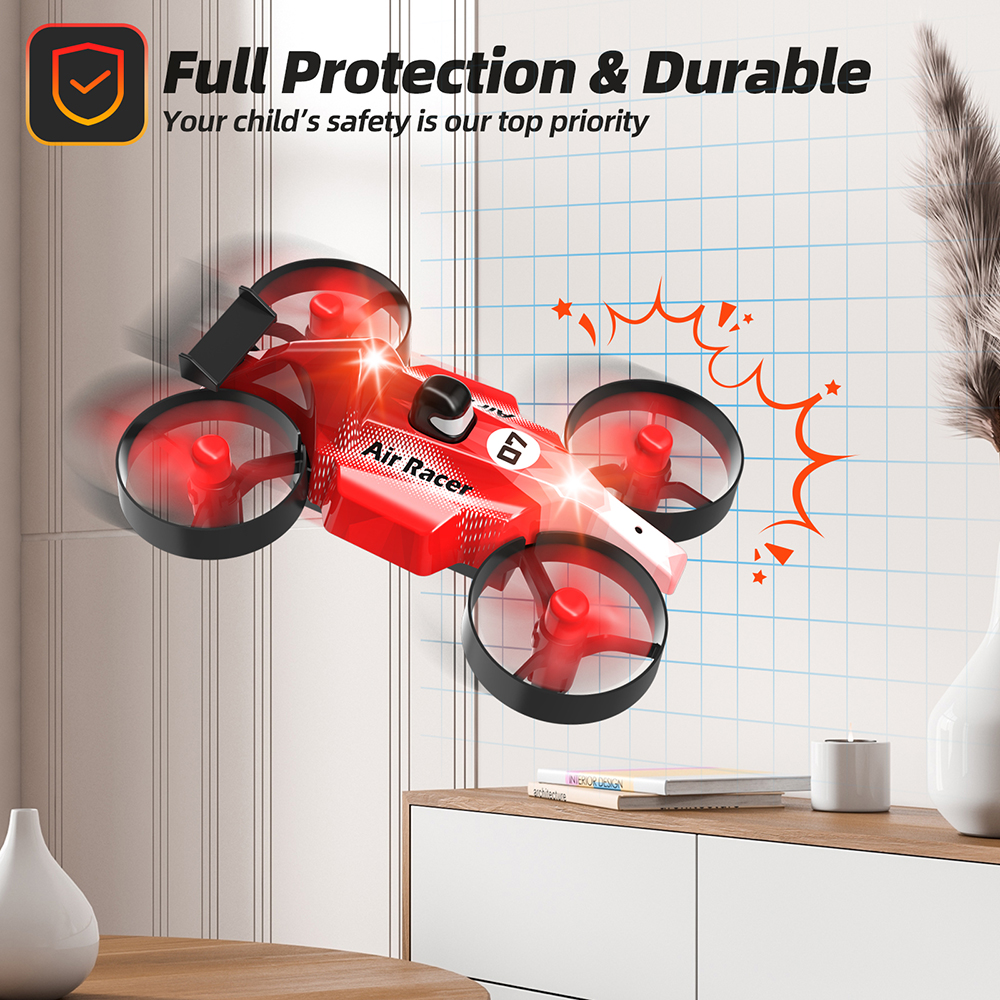 FunskyLM072-In-1LandAirFlyingCarAltitudeHoldHeadlessModeThrowtoGoLEDKidsGifts24GRCToysDroneQuadcopte-1999957-7