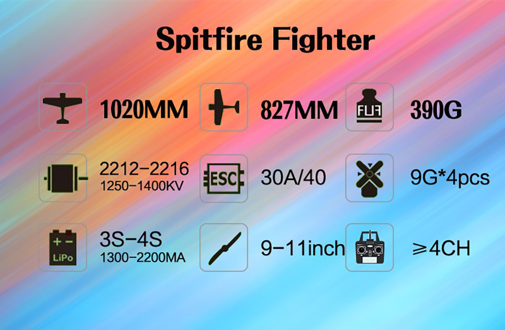 JWRCSpitfire1020mmWingspanBalsaWoodRCAirplaneFighterKIT-2005128-1