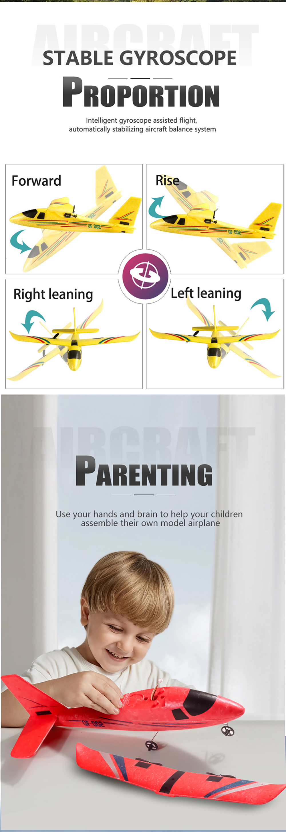 QF002Baby350mmWingspanEPP24Ghz2CHBulit-inGyroMiniRCAirplaneGliderRTFforBeginners-2011478-3