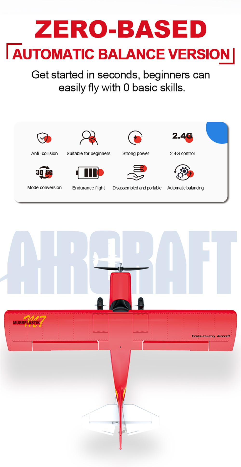 QIDI-560MauleM7510mmWingspan24GHz4CHWith6-AxisGyro3D6GSwitchableOneKeyAerobatics3DStuntsEPPRCAirplan-2008126-2