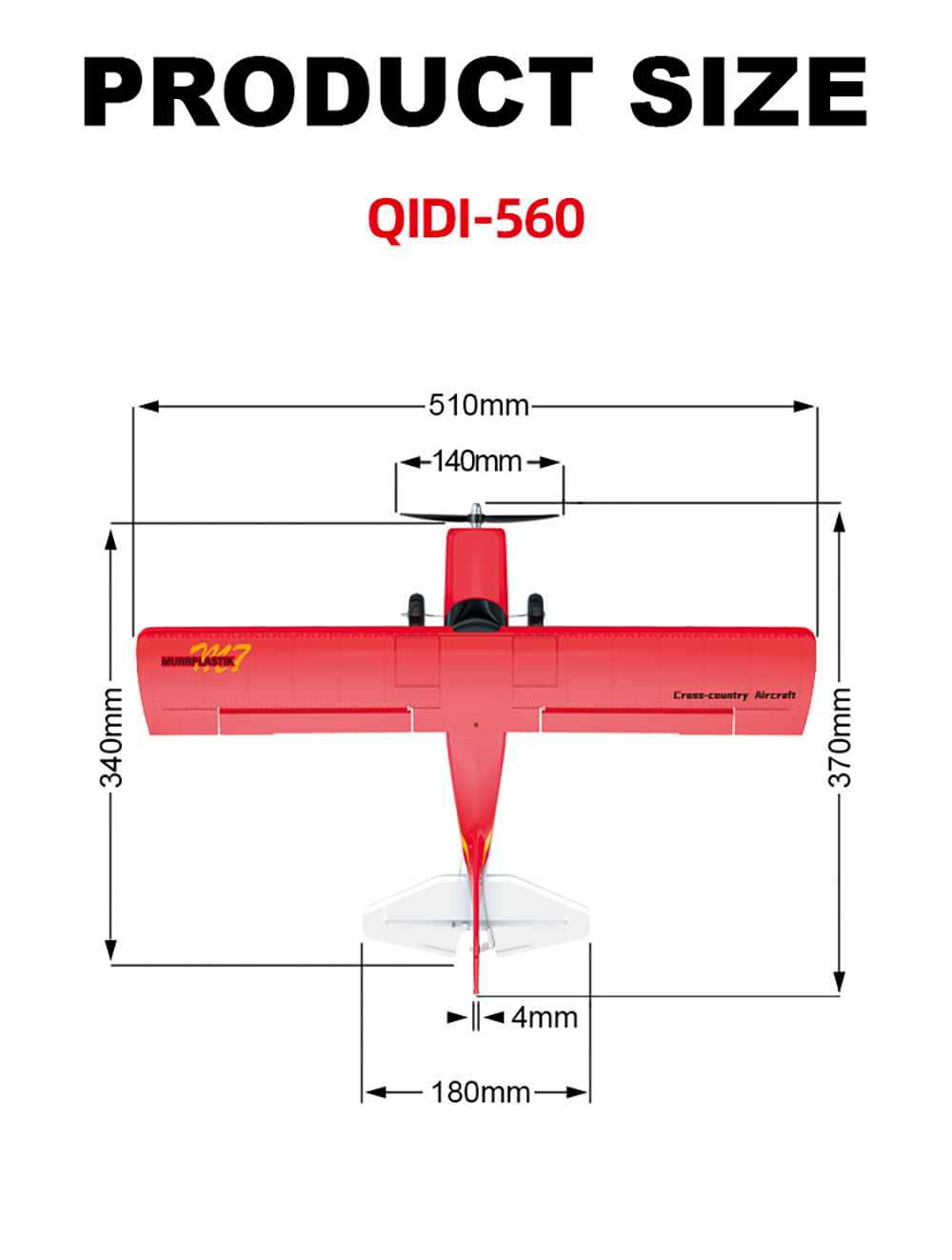 QIDI-560MauleM7510mmWingspan24GHz4CHWith6-AxisGyro3D6GSwitchableOneKeyAerobatics3DStuntsEPPRCAirplan-2008126-19