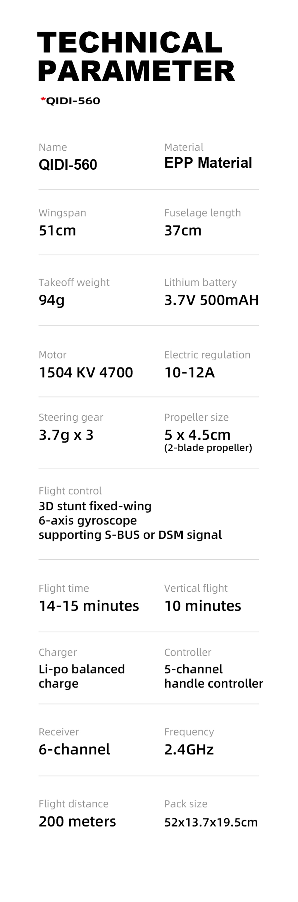 QIDI-560MauleM7510mmWingspan24GHz4CHWith6-AxisGyro3D6GSwitchableOneKeyAerobatics3DStuntsEPPRCAirplan-2008126-21