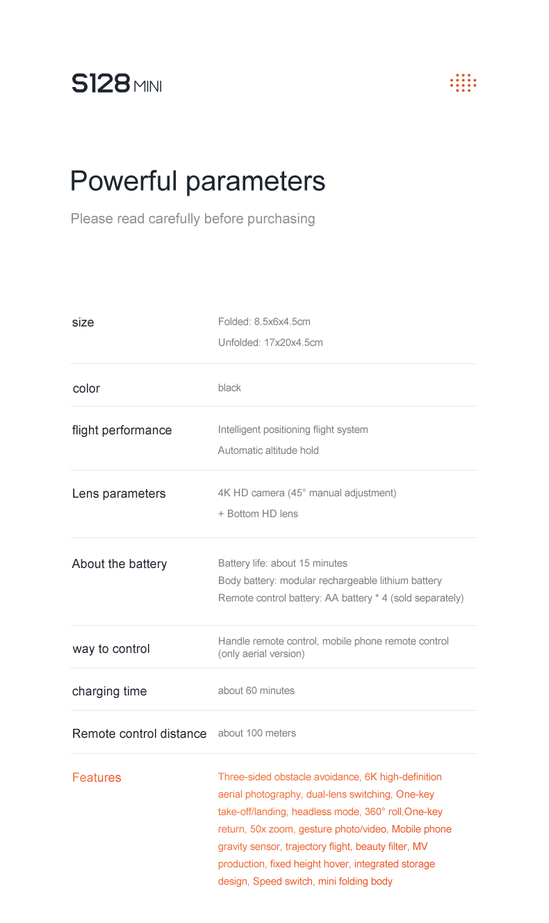 S128MiniWIFIFPVwith4KHDDualCameraThree-sidedObstacleAvoidanceAltitudeHoldHeadlessModeFoldableRCDrone-1978266-17