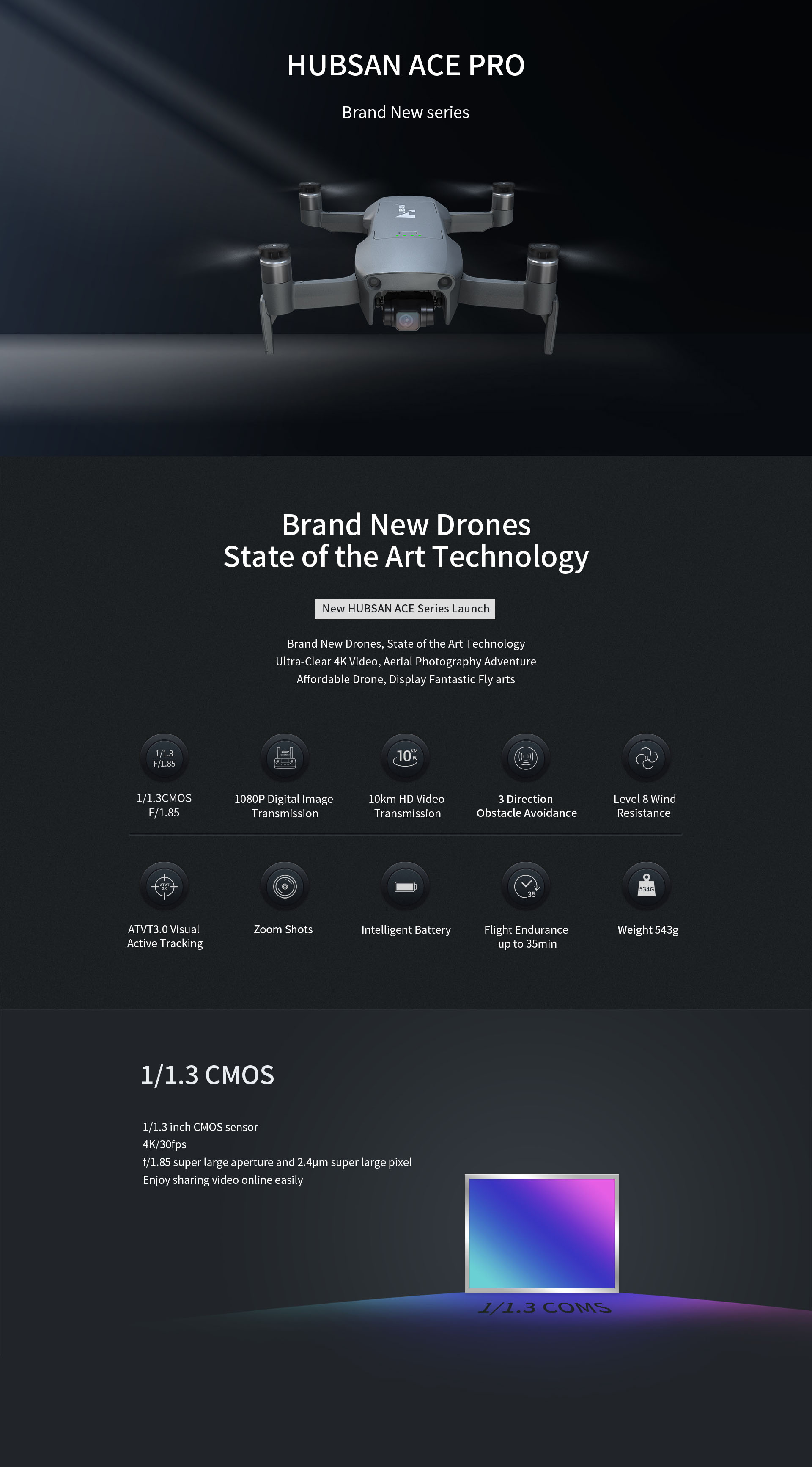 UKDirectHubsanACEPROGPS10KM1080PFPVwith4K30fpsHDRCamera3-axisGimbal3DObstacleSensing35minsFlightTime-2002592-1