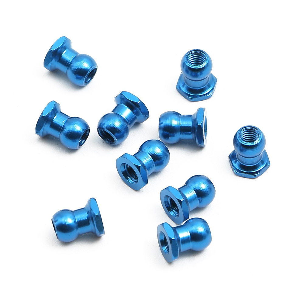10PCSAluminumAlloyBallHeadNuts5mmforTAMIYA110RCCarVehiclesModelsToysSpareParts53640-1976048-4