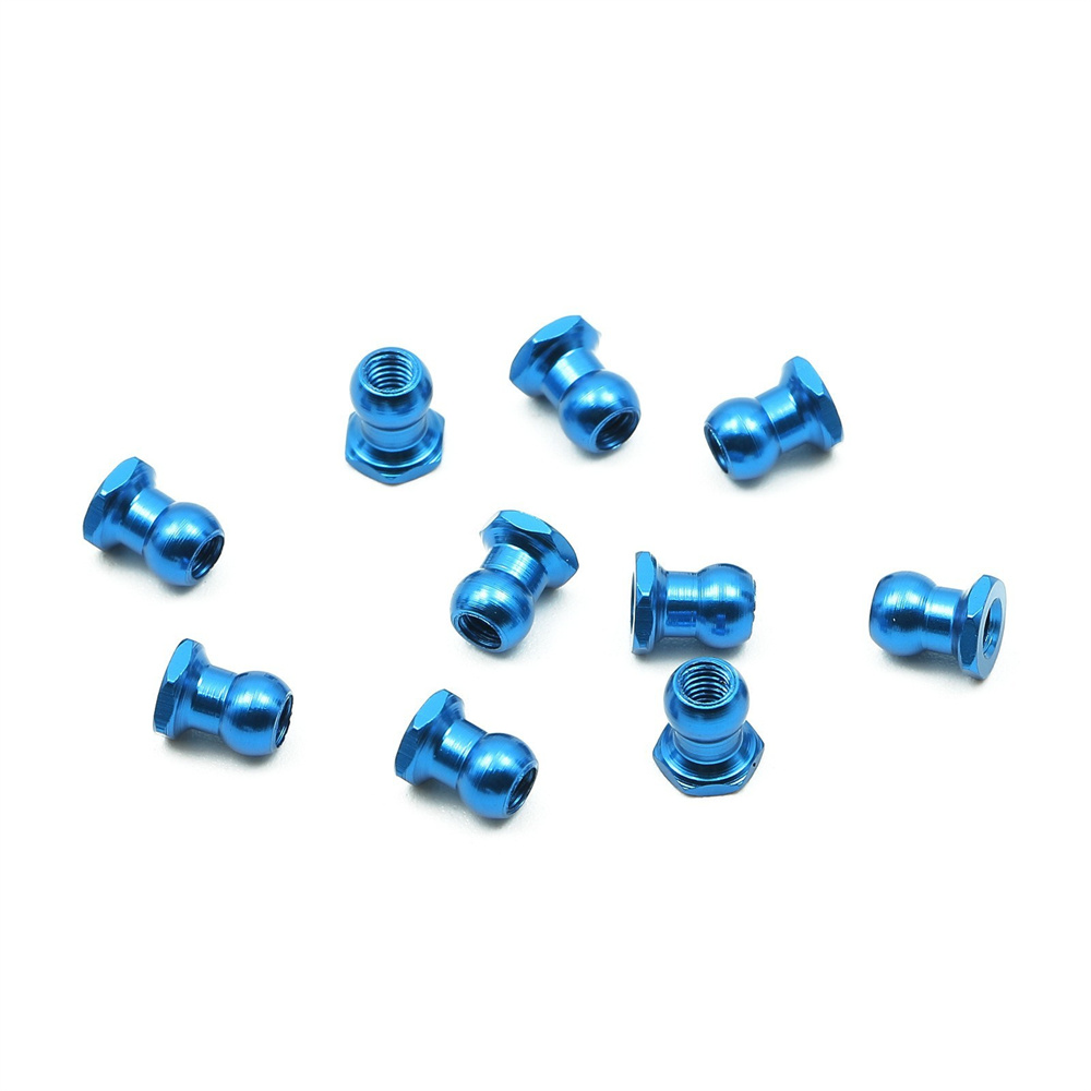 10PCSAluminumAlloyBallHeadNuts5mmforTAMIYA110RCCarVehiclesModelsToysSpareParts53640-1976048-5