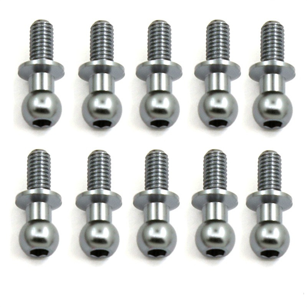 10PCSMetalPullRodsShocksBallHeadM3forTAMIYATT01TT02D5110RCCarOn-RoadVehiclesModelsToysSpareParts5364-1976051-6