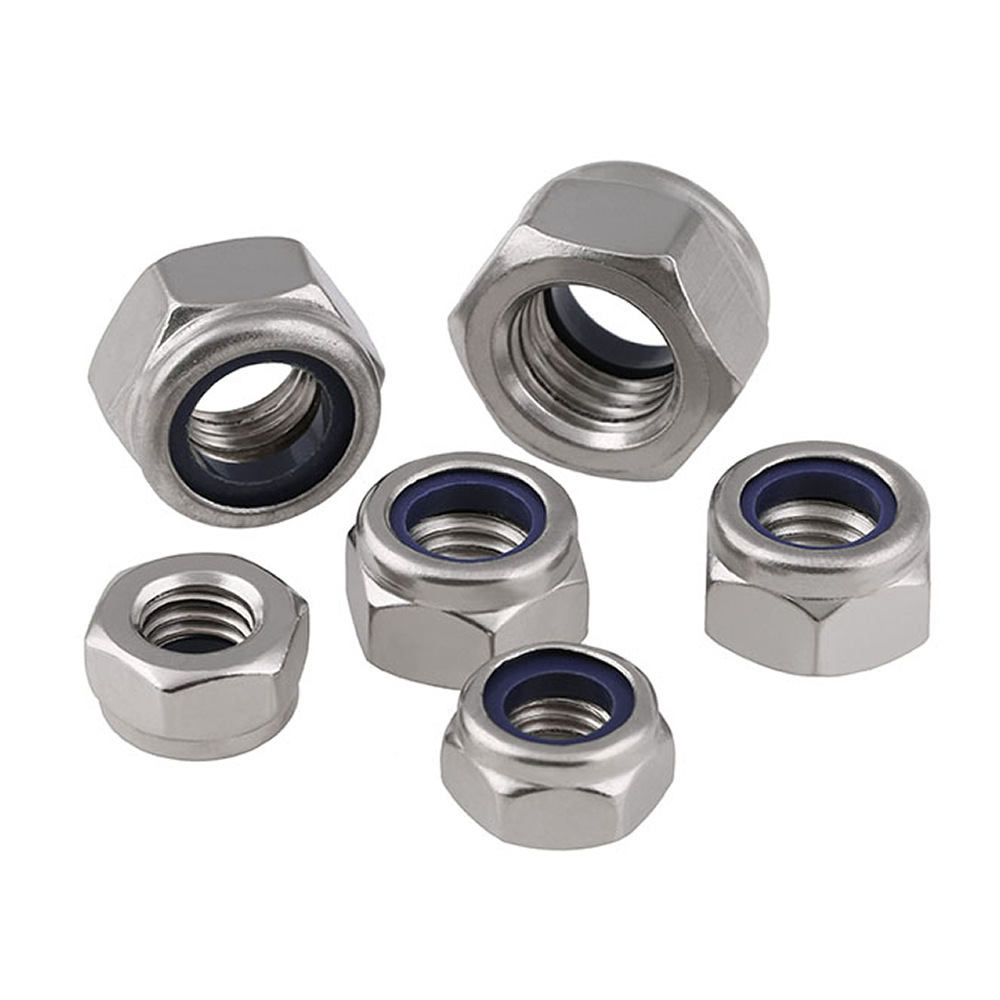 10PcsM2M25M3M4M5304StainlessSteelBlackHexNylonInsertLockNutSelf-lockingNylockNutLocknut-1976651-2