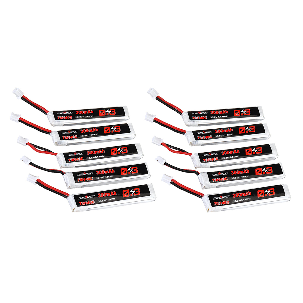 10PcsURUAV38V300mAh70C140C1SLipoBatteryPH20PlugforEachineTRASHCANSnapper67Mobula7-1631242-1