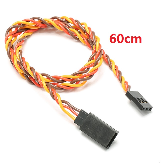 10pcs22AWG60coreFutabaJRAnti-interferenceServoExtensionCable-1050822-4