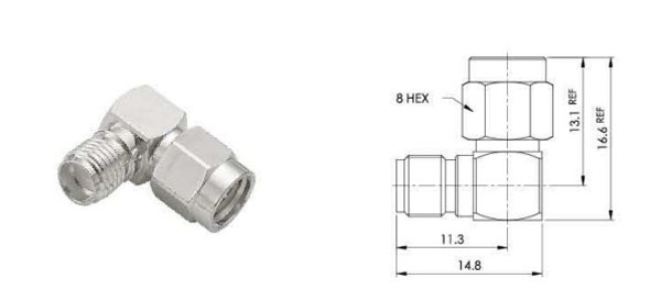 10pcsSMAMaleToFemaleAdapterRightAngle90DegreeforRCDroneFPVRacing-1525524-1