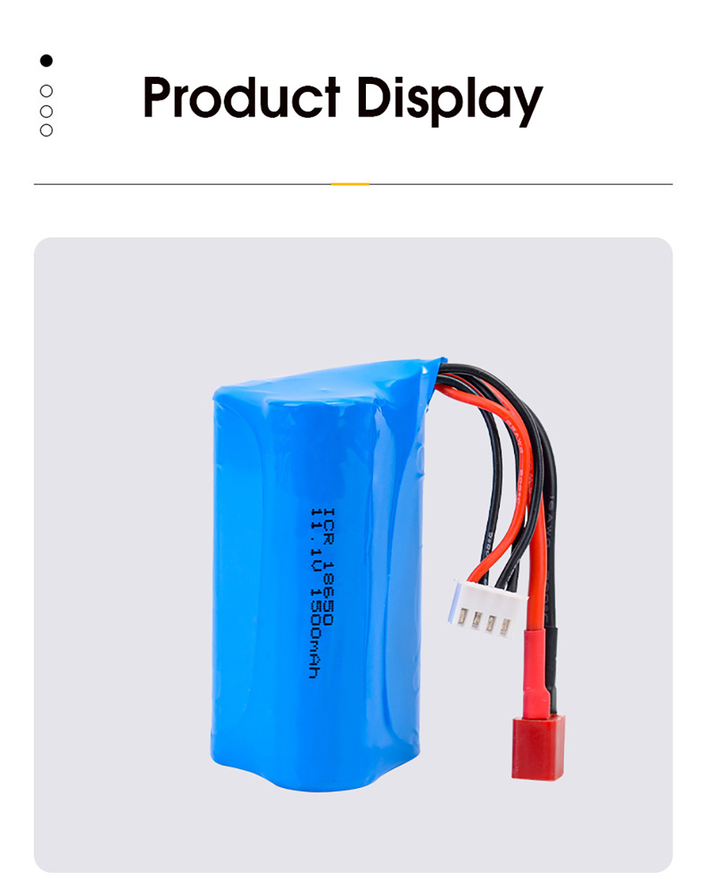 111V1500mAh15CTriangle18650LipoBatteryTPlugforRCCar-1995708-6