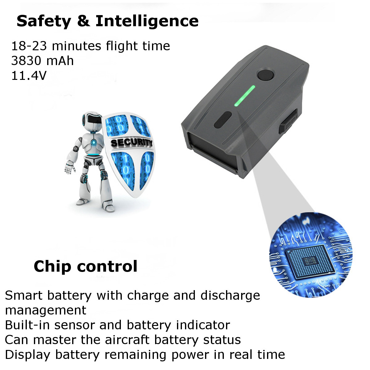 114V3830mAhRechargeableIntelligentFlightBatteryForDJIMavicProRCQuadcopter-1605280-3