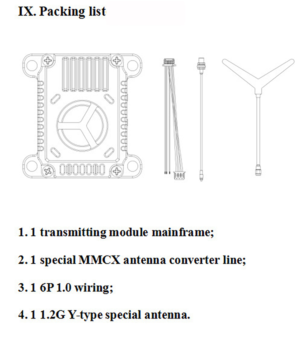 12GHz9CH2W25mW2000mW1060MHz-1380MHzMMCXFPVTransmitterVTXforRCDroneAirplaneLongRange-2013036-8