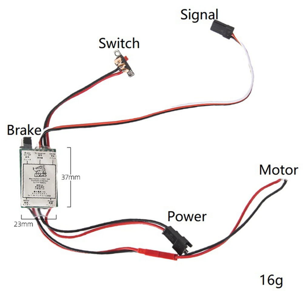 15ABrushedESCSpeedControllerforWPLC14C24B24B36116RCCarsVehiclesModelsUpgradedSpareParts-1978739-1