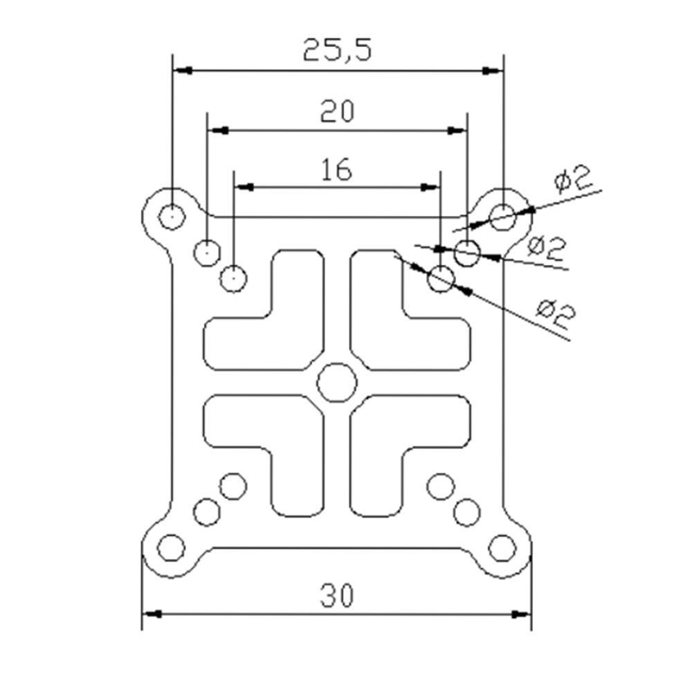 1PCHSKRC255mmto20mm16mmFlightControllerAdapterforDIYFrameRCDroneFPVRacing-1986133-5