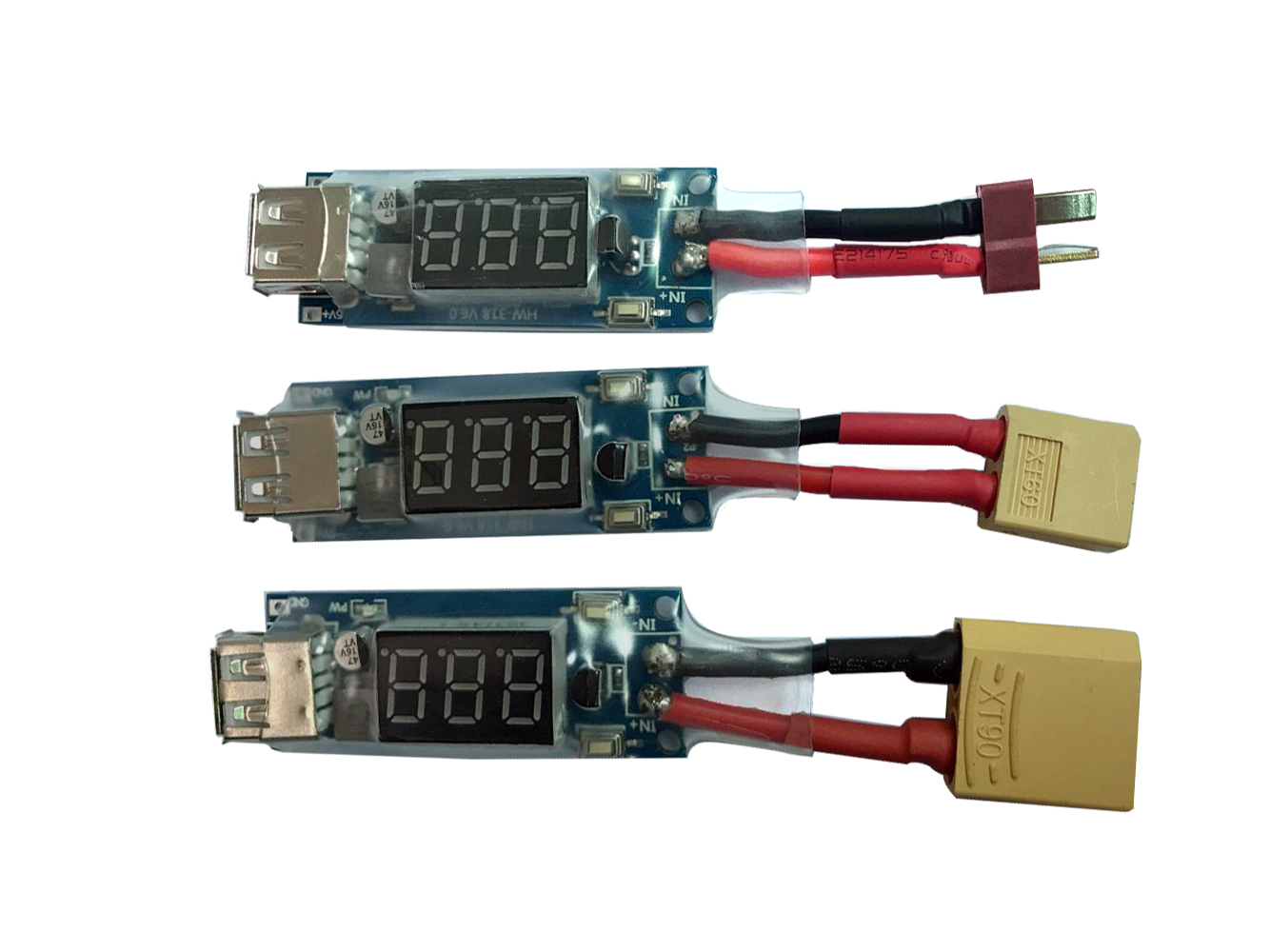 2-8SLiPoBatteryVoltageDisplayChargerConverterXT60TPlugtoMicroUSBBoard-1921421-1