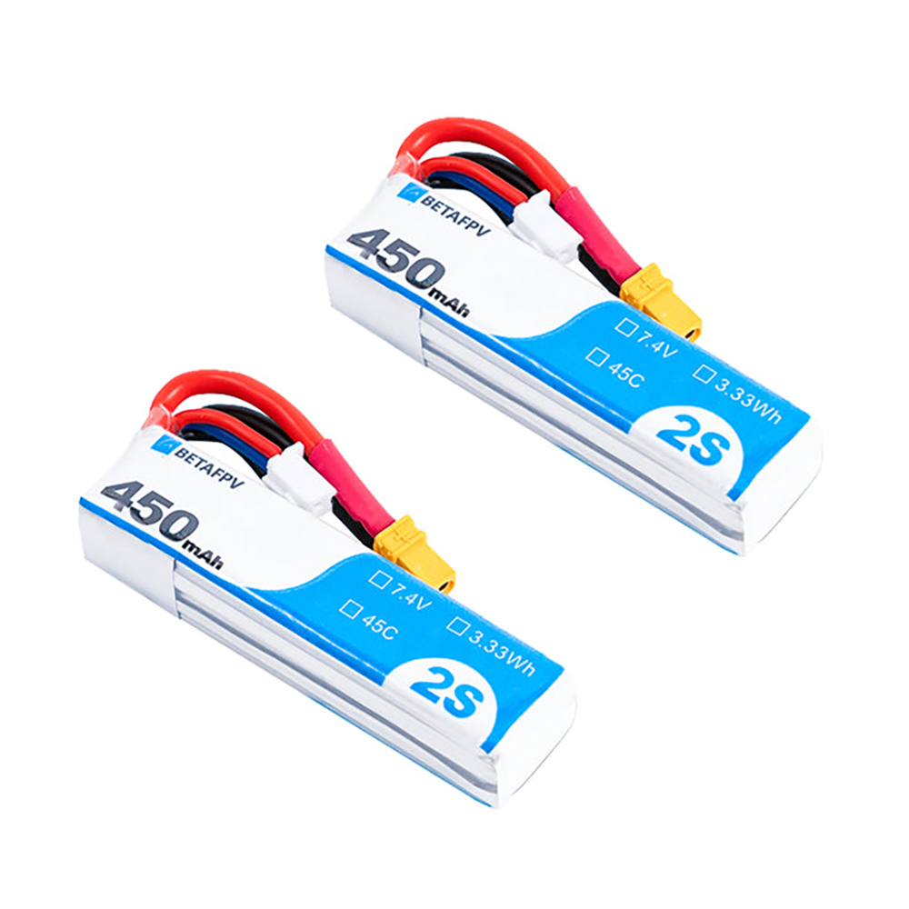 2PCSBETAFPV74V450mAh45C2SLiPoBatteryXT30PlugforFlywooFlyLens85BetafpvPavoPicoMetro85Metro85HDBeta75X-1999952-2