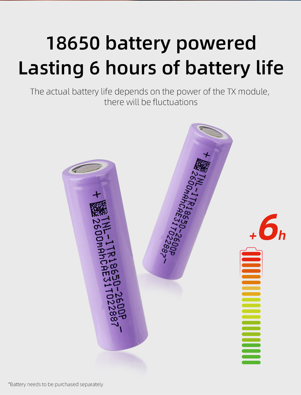 2PCSHGLRC186502600mAh37V18650BatteryforRadioMasterPocketRadioControllerRadioTransmitter-2001500-1