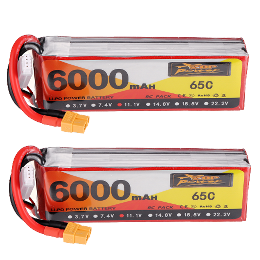 2PCSZOPPower111V6000mAh65C3SLipoBatteryXT60PlugforRCDrone-1865990-1