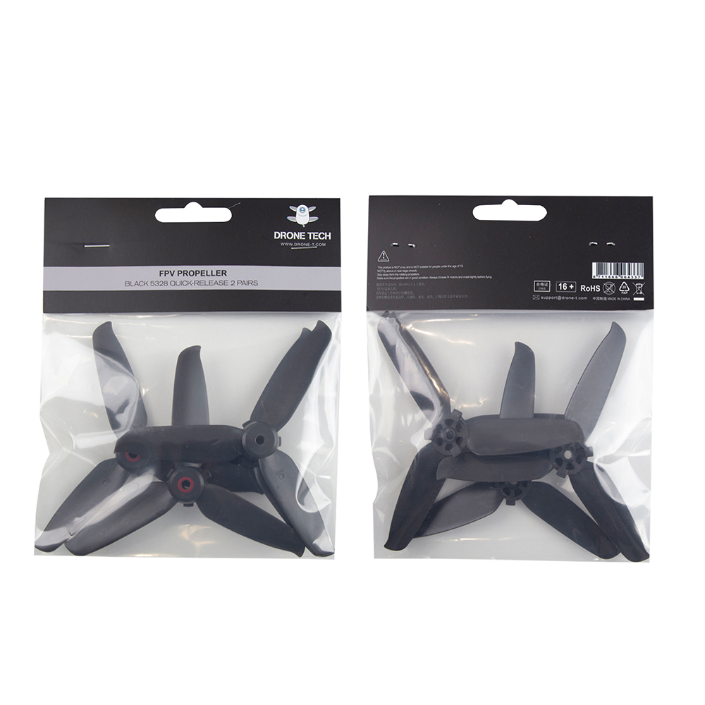 2PairsDronetech532853InchTri-bladePCQuick-ReleasePropellerforDJIFPVDrone-1845037-9