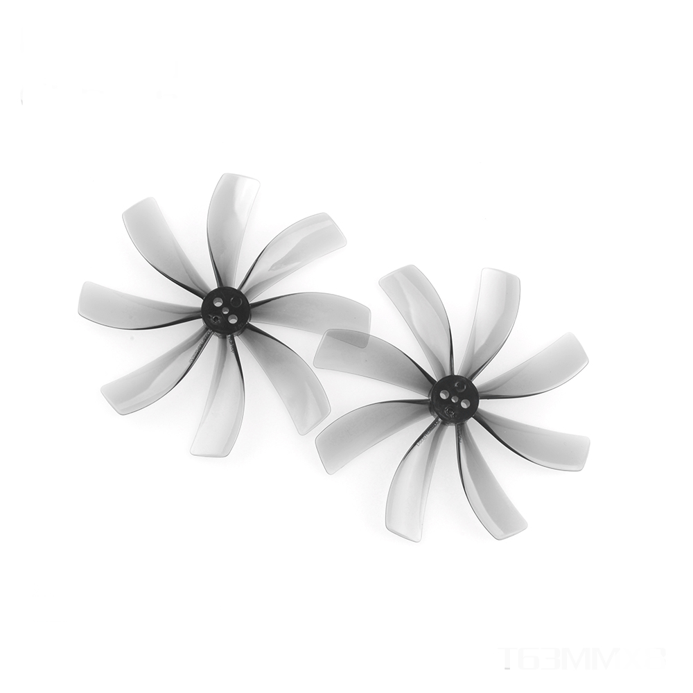 2PairsHQPropT63mmX863mm191519mmShaft8-bladePropellerGreyPolyCarbonateforFPVRacingRCDrone-1896757-2