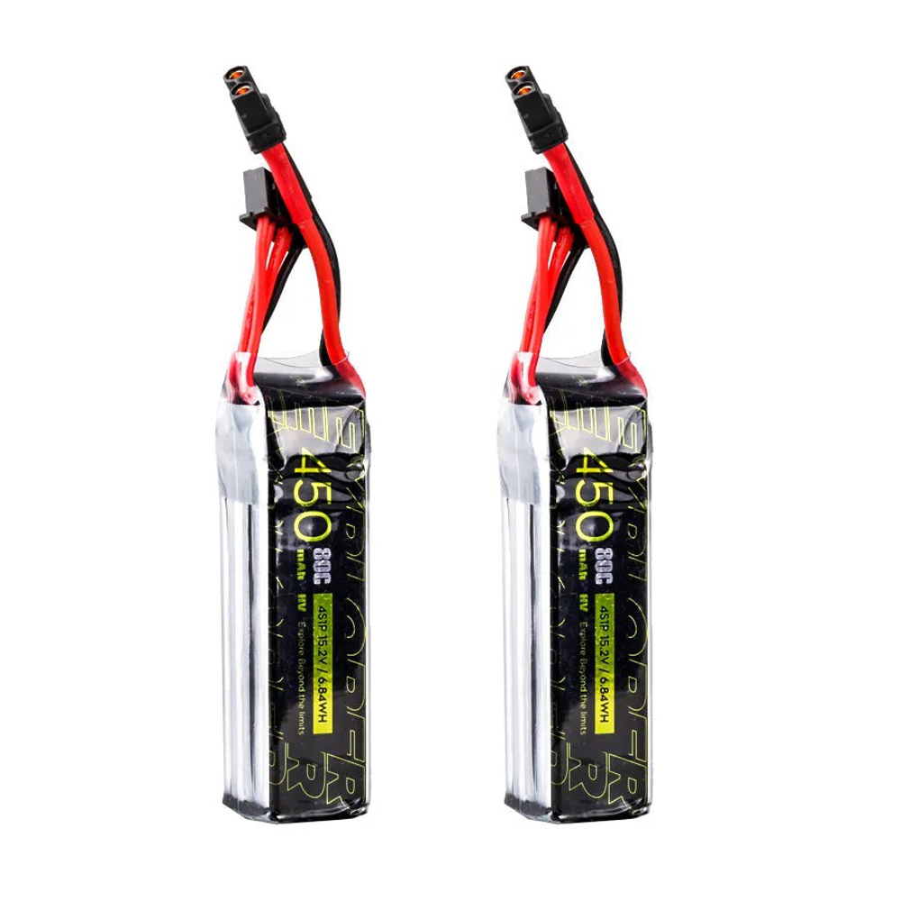 2PcsFlywooExplorer152V450mAh80C4SHVLiPoBatteryXT30Plug-2009200-2