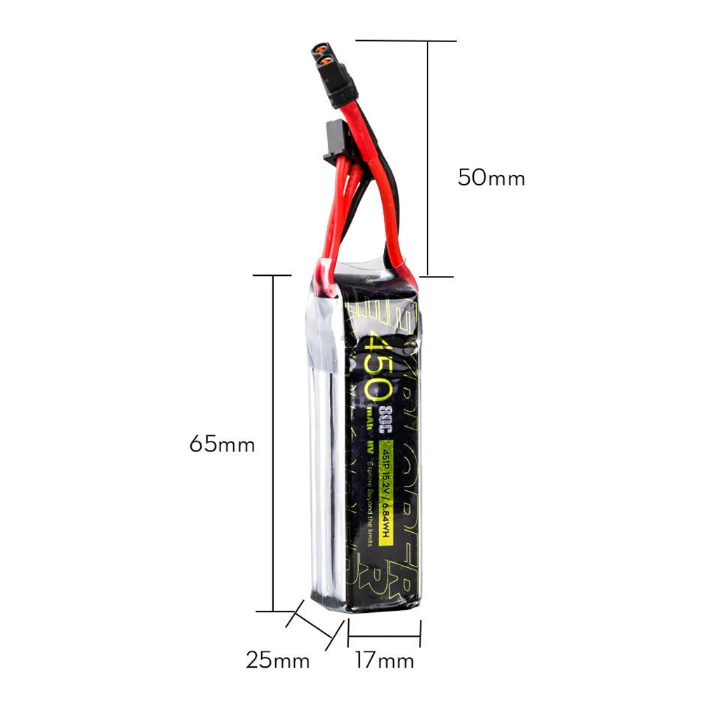 2PcsFlywooExplorer152V450mAh80C4SHVLiPoBatteryXT30Plug-2009200-6