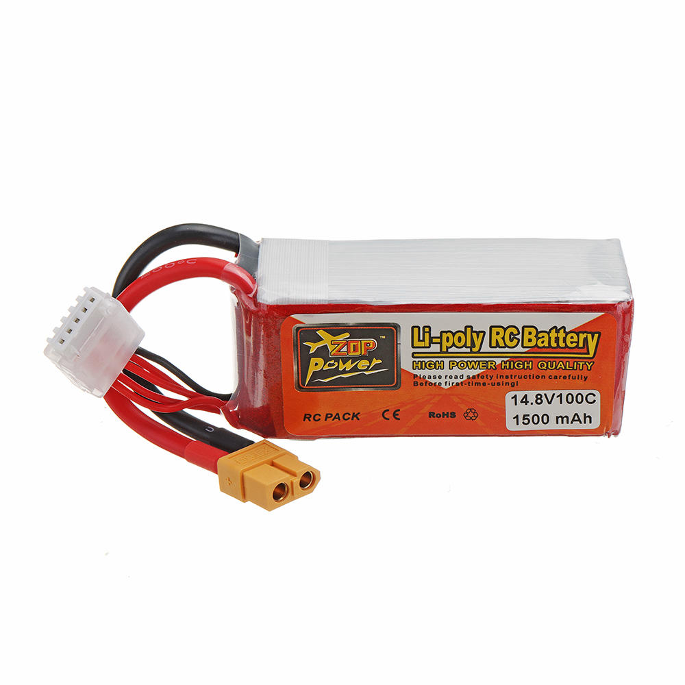 2PcsZOPPOWER148V1500mAH100C4SLipoBatteryWithXT60PlugForRCModels-1641686-2