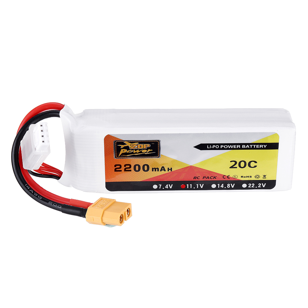 2PcsZOPPower111V2200mAh3S20CLipoBatteryXT60PlugforEachineWizardX220FPVRacingRCDrone-1762850-2