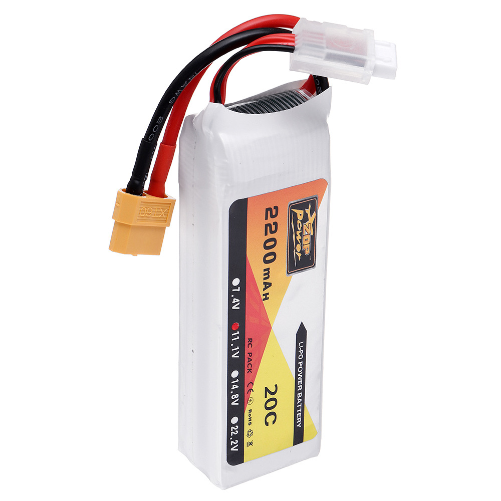 2PcsZOPPower111V2200mAh3S20CLipoBatteryXT60PlugforEachineWizardX220FPVRacingRCDrone-1762850-7