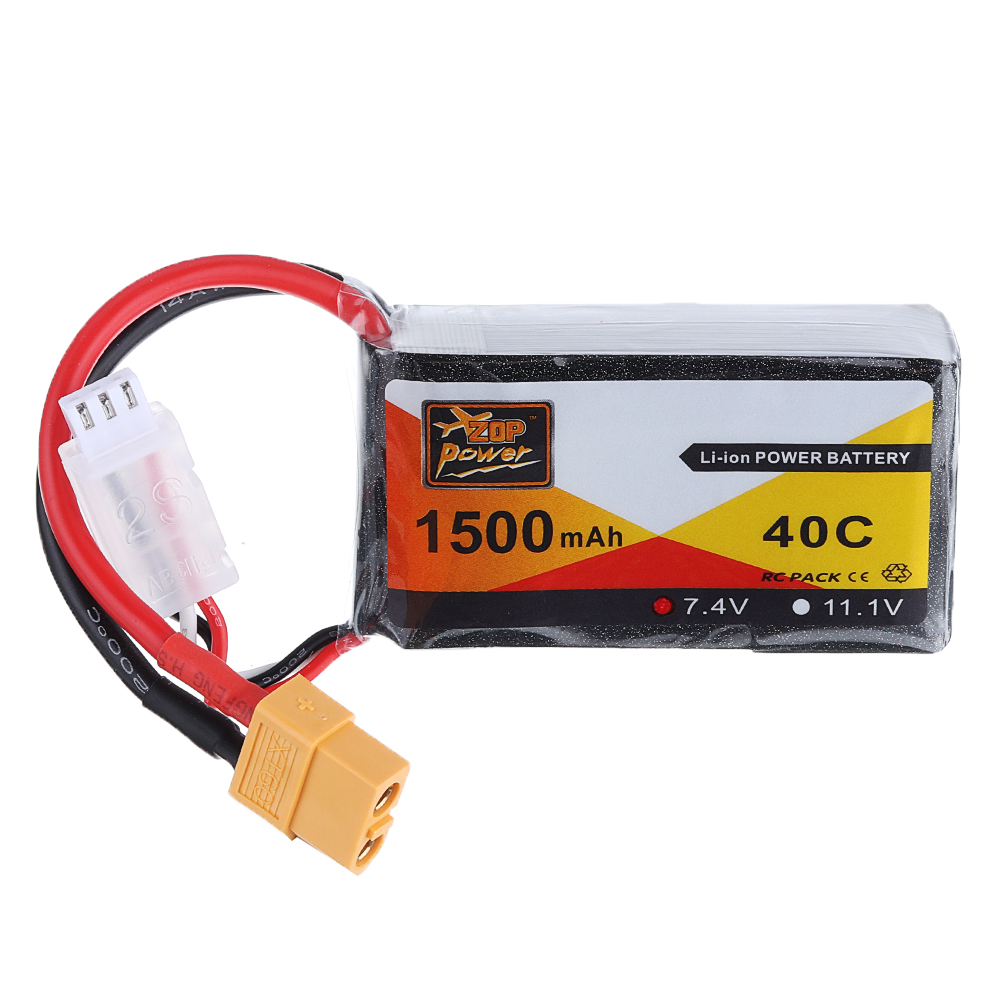 2PcsZOPPower74V1500mAh40C2SLipoBatteryXT60Plug-1655157-2