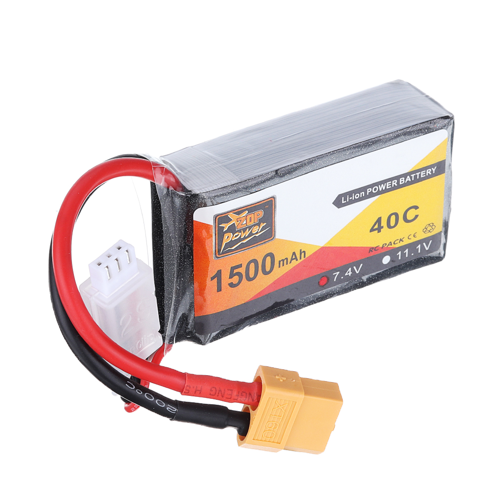 2PcsZOPPower74V1500mAh40C2SLipoBatteryXT60Plug-1655157-3