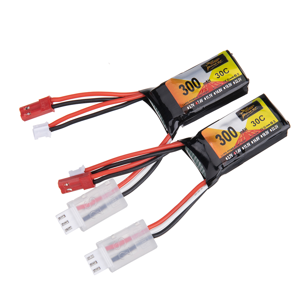 2PcsZOPPower74V300mAh30C2SLiPoBatteryPH20PlugforRCDrone-1978413-1