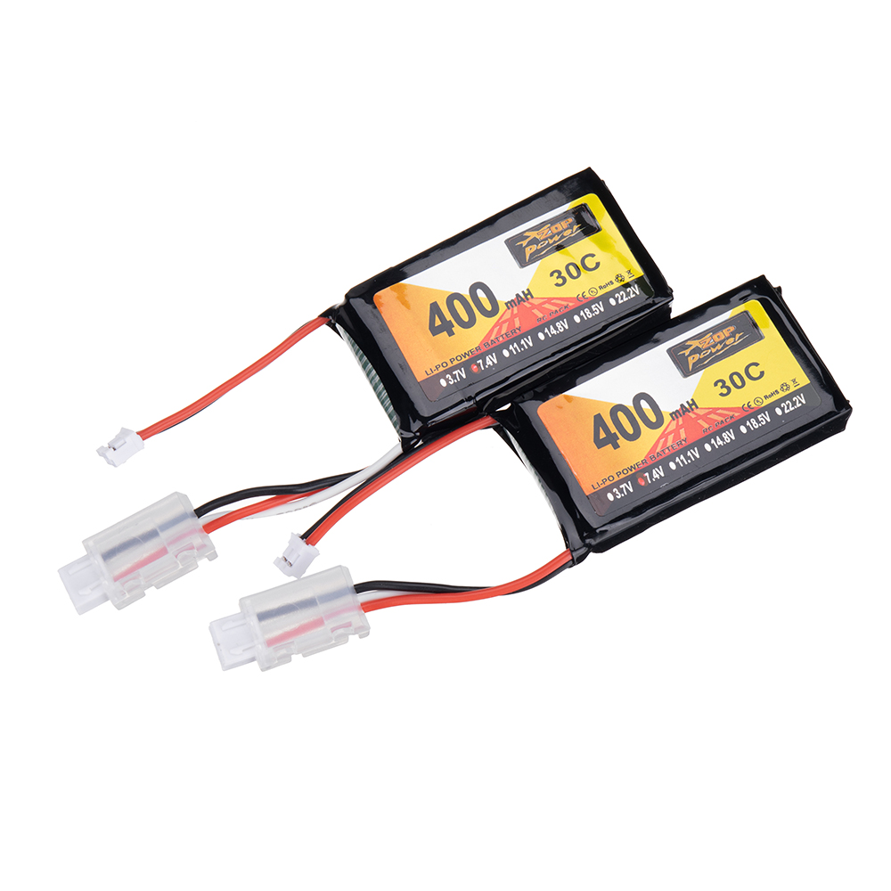 2PcsZOPPower74V400mAh30C2SLiPoBatteryPH20PlugforRCDrone-1978407-1