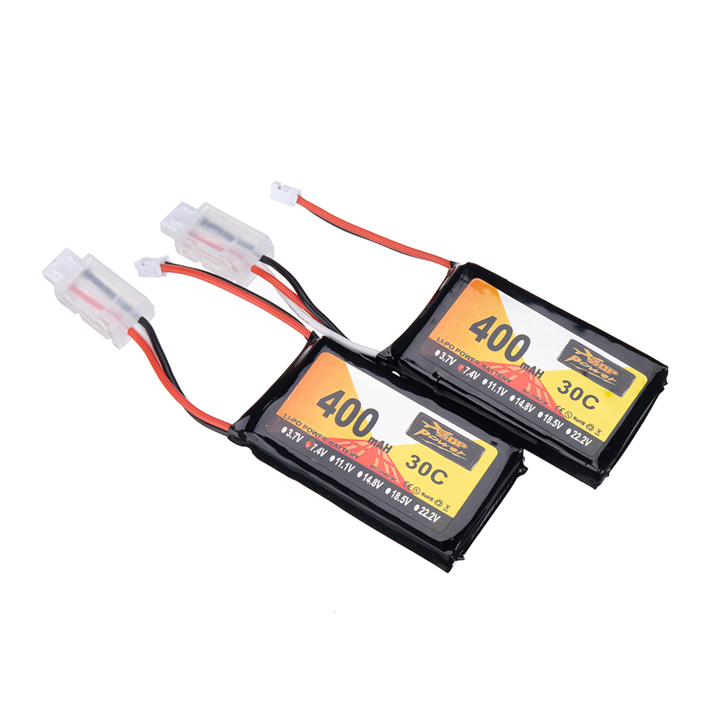 2PcsZOPPower74V400mAh30C2SLiPoBatteryPH20PlugforRCDrone-1978407-2