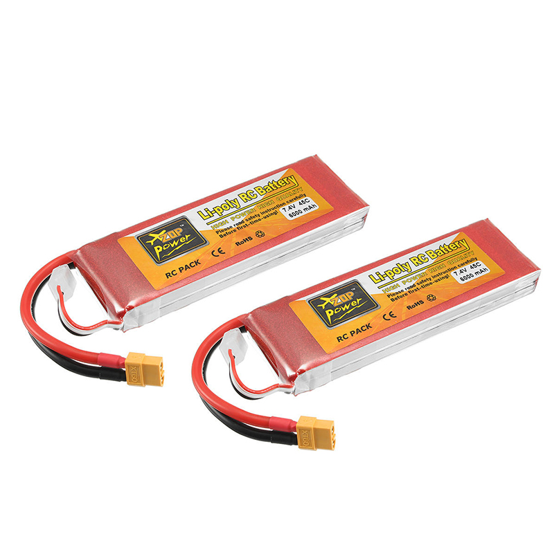 2PcsZOPPower74V6000mAh45C2SLipoBatteryXT60PlugForRcRacingCar-1643994-1
