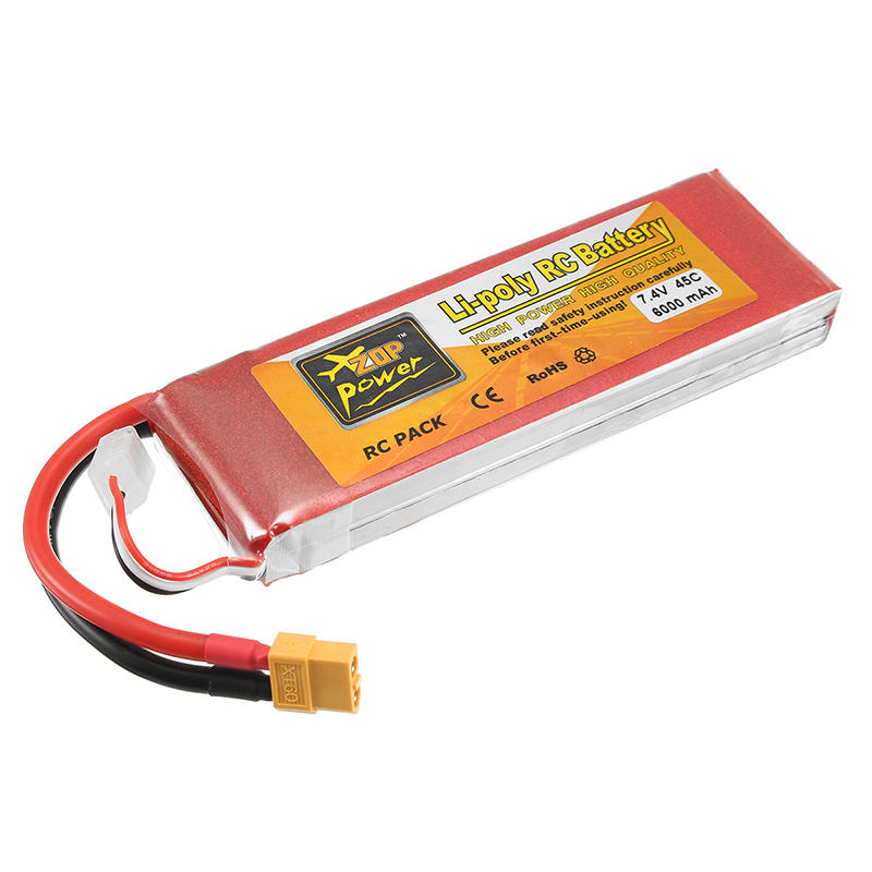 2PcsZOPPower74V6000mAh45C2SLipoBatteryXT60PlugForRcRacingCar-1643994-2